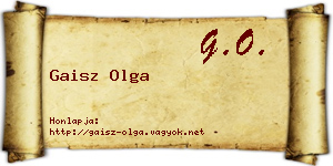 Gaisz Olga névjegykártya