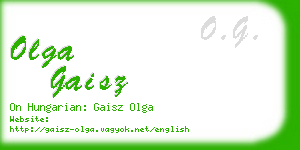 olga gaisz business card